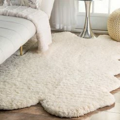 NuLOOM Sexto Pelt Faux Sheepskin Solid Shag Rug - 4'9'' X 6' -nuLOOM Sales Store unnamed file 547