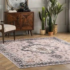 NuLOOM Sasha Machine Washable Medallion Area Rug -nuLOOM Sales Store unnamed file 574