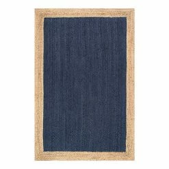NuLOOM Eleonora Framed Solid Jute Rug Red