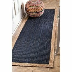 NuLOOM Eleonora Framed Solid Jute Rug Red -nuLOOM Sales Store unnamed file 598