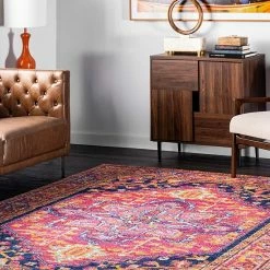 NuLOOM Bodrum Fancy Persian Vonda Framed Floral Rug Gray -nuLOOM Sales Store unnamed file 611