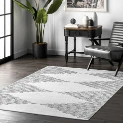 NuLOOM Romina Diamond Stripes Machine Washable Rug -nuLOOM Sales Store unnamed file 617