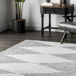 NuLOOM Romina Diamond Stripes Machine Washable Rug -nuLOOM Sales Store unnamed file 626
