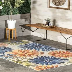 NuLOOM Rosana Floral Machine Washable Indoor Outdoor Area Rug -nuLOOM Sales Store unnamed file 635