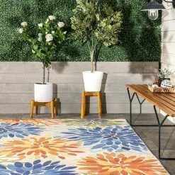 NuLOOM Rosana Floral Machine Washable Indoor Outdoor Area Rug -nuLOOM Sales Store unnamed file 640