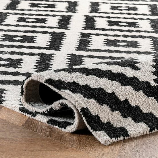 NuLOOM Kellee Geometric Wool Rug Gray 8 NuLOOM Kellee Geometric Wool Rug Gray - Image 6