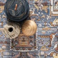 NuLOOM Ehtel Medallion Framed Floral Rug Light Blue -nuLOOM Sales Store unnamed file 711