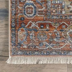 NuLOOM Ehtel Medallion Framed Floral Rug Light Blue -nuLOOM Sales Store unnamed file 713