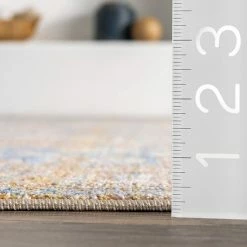 NuLOOM Ehtel Medallion Framed Floral Rug Light Blue -nuLOOM Sales Store unnamed file 715