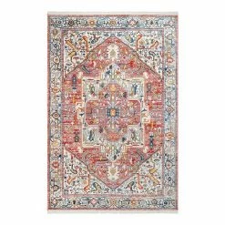NuLOOM Ehtel Medallion Framed Floral Rug Light Blue -nuLOOM Sales Store unnamed file 722