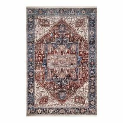 NuLOOM Ehtel Medallion Framed Floral Rug Light Blue -nuLOOM Sales Store unnamed file 723
