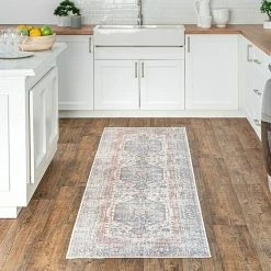 NuLOOM Jacquie Machine Washable Vintage Floral Area Rug Peach -nuLOOM Sales Store unnamed file 728