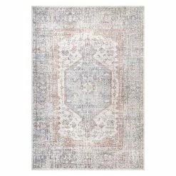 NuLOOM Jacquie Machine Washable Vintage Floral Area Rug Peach -nuLOOM Sales Store unnamed file 737