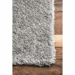 NuLOOM Airy Shag Gynel Cloudy Solid Rug Silver -nuLOOM Sales Store unnamed file 748