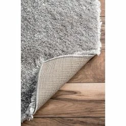 NuLOOM Airy Shag Gynel Cloudy Solid Rug Silver -nuLOOM Sales Store unnamed file 749