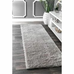 NuLOOM Airy Shag Gynel Cloudy Solid Rug Silver -nuLOOM Sales Store unnamed file 752