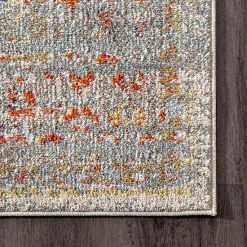NuLOOM Distressed Persian Sarita Framed Floral Area Rug Gray -nuLOOM Sales Store unnamed file 758