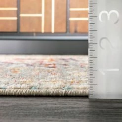 NuLOOM Distressed Persian Sarita Framed Floral Area Rug Gray -nuLOOM Sales Store unnamed file 760