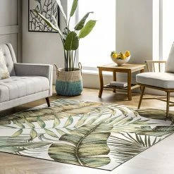 NuLOOM Elen Machine Washable Natural Leaves Area Rug -nuLOOM Sales Store unnamed file 817