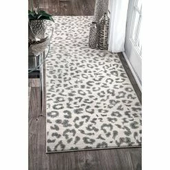 NuLOOM Bodrum Leopard Print Rug Blue -nuLOOM Sales Store unnamed file 844