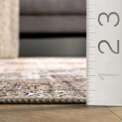 NuLOOM Gracie Machine Washable Distressed Medallion Rug Peach 15 NuLOOM Gracie Machine Washable Distressed Medallion Rug Peach -nuLOOM Sales Store unnamed file 878