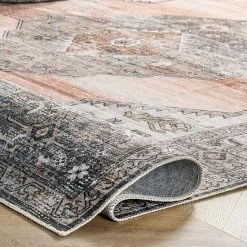 NuLOOM Gracie Machine Washable Distressed Medallion Rug Peach 18 NuLOOM Gracie Machine Washable Distressed Medallion Rug Peach -nuLOOM Sales Store unnamed file 881