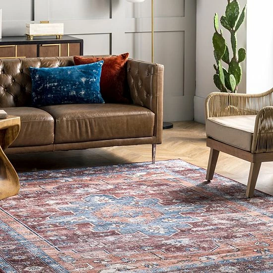 NuLOOM Zena Machine Washable Medallion Rug 11 NuLOOM Zena Machine Washable Medallion Rug - Image 9